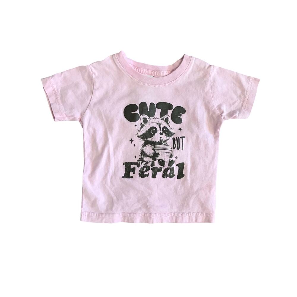 Cute but Feral Raccoon Tee Size 12mo